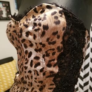 👠 Vintage 90's Designer Leopard Print Bodice 🐆